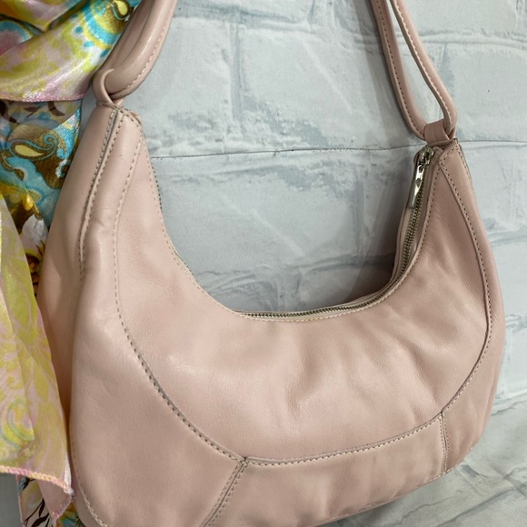 NWOT Baby Pink Leather Hobo - Picture 2 of 11